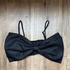 Black Bow Bandeau Top